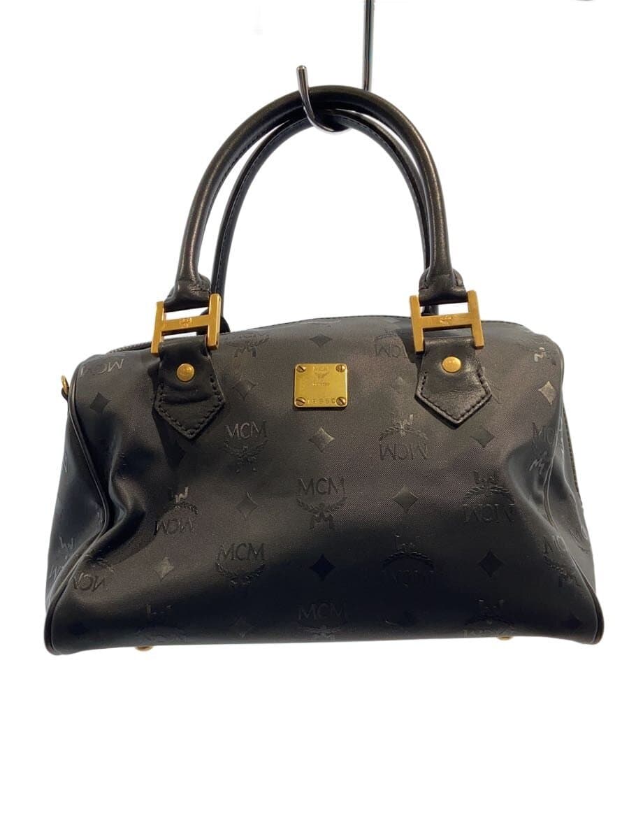 MCM 2-way Mini Boston Shoulder Bag -- BLK All-over pattern