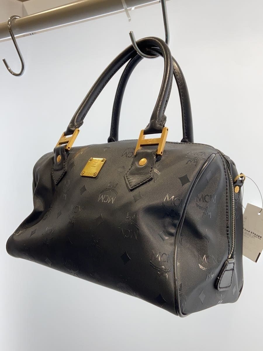 MCM 2-way Mini Boston Shoulder Bag -- BLK All-over pattern 2