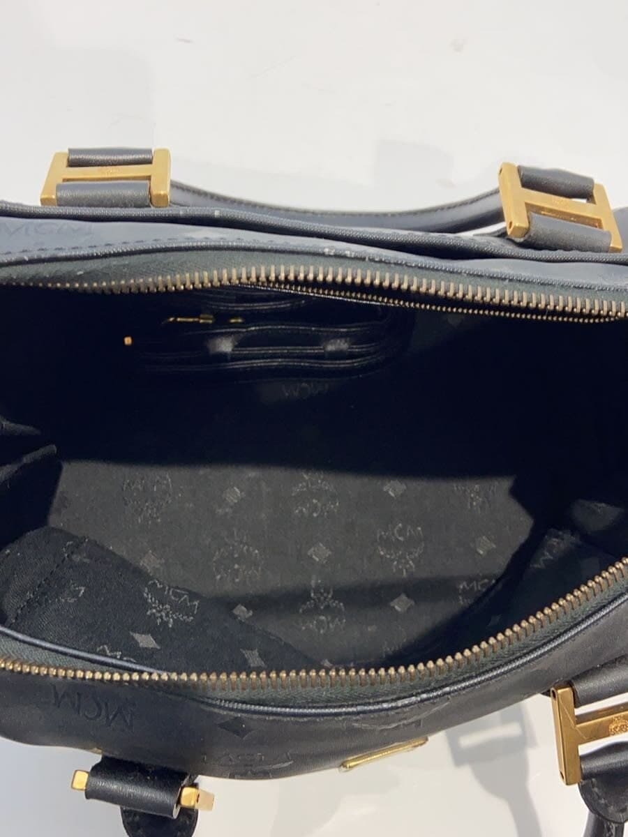 MCM 2-way Mini Boston Shoulder Bag -- BLK All-over pattern 6