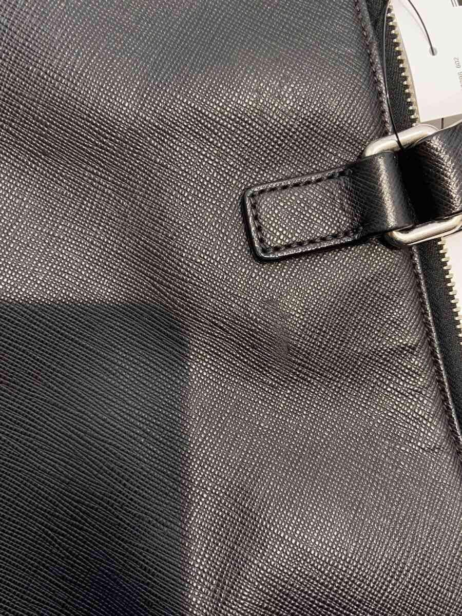 PRADA bag leather black saffiano some tears present 8