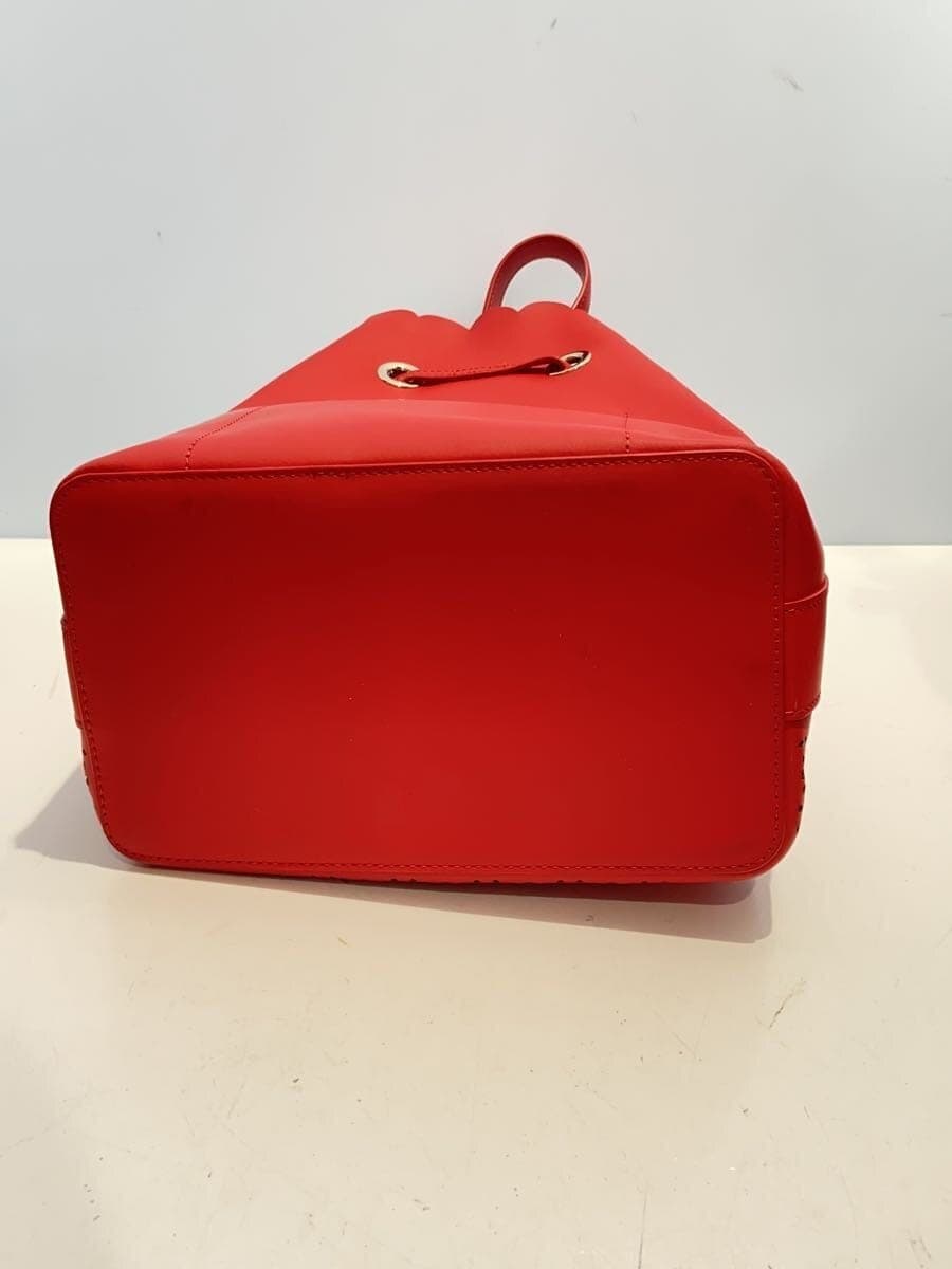 FURLA Costanza Drawstring type Shoulder bag Leather RED Floral pattern 1025340 4