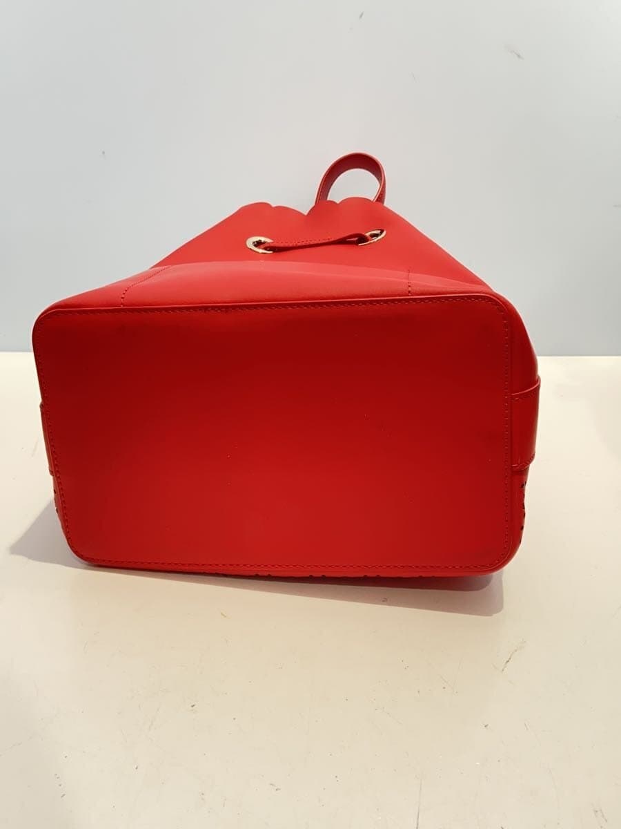 FURLA Costanza Drawstring type Shoulder bag Leather RED Floral pattern 1025340 4