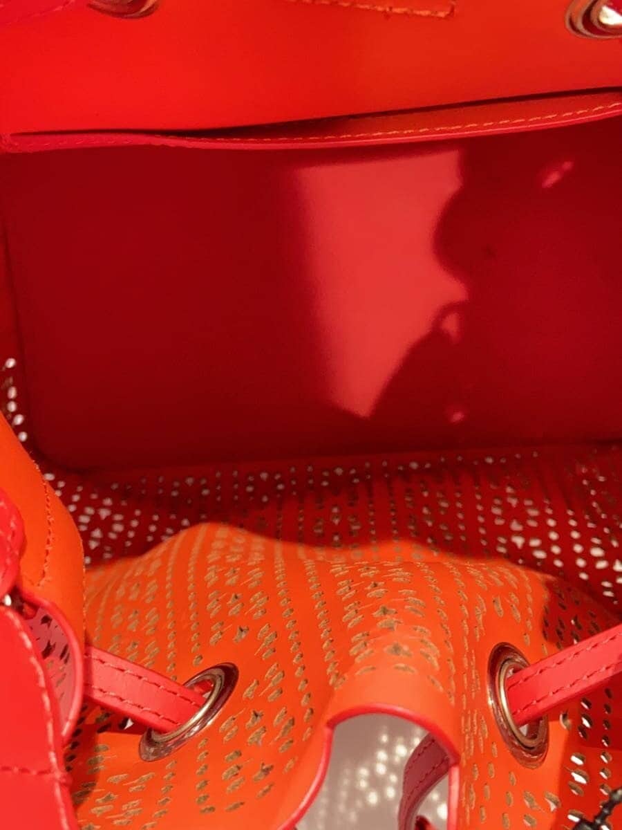 FURLA Costanza Drawstring type Shoulder bag Leather RED Floral pattern 1025340 6