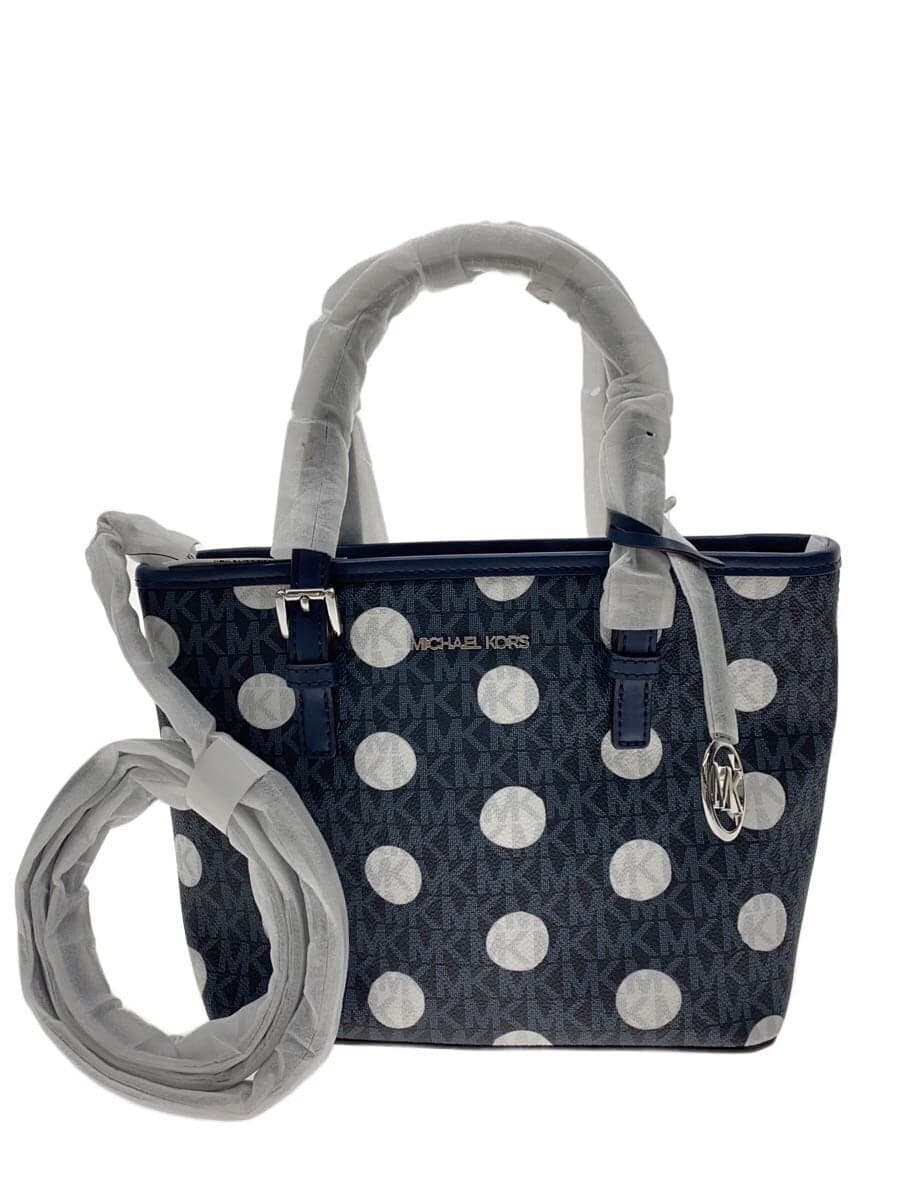 MICHAEL KORS Tote Bag Leather NVY Dot