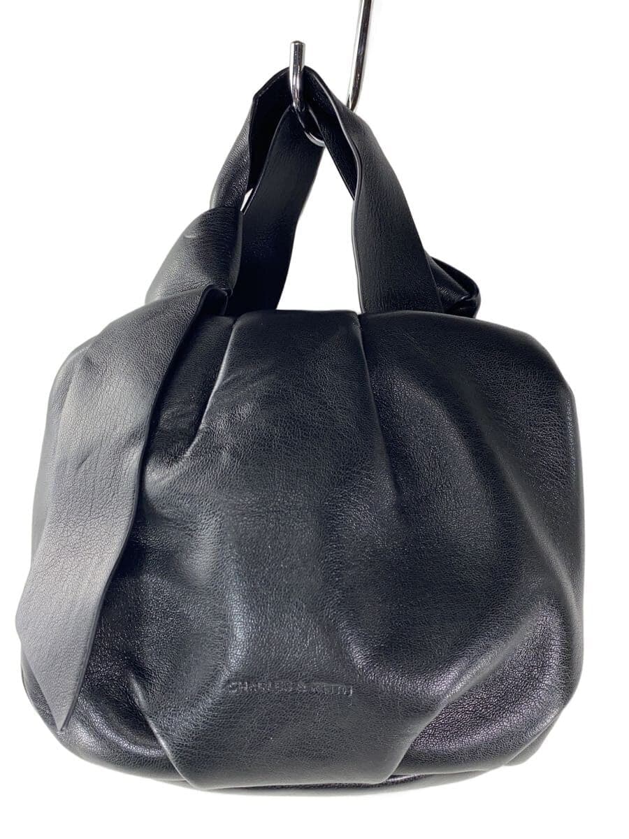 CHARLES&KEITH handbag leather black plain