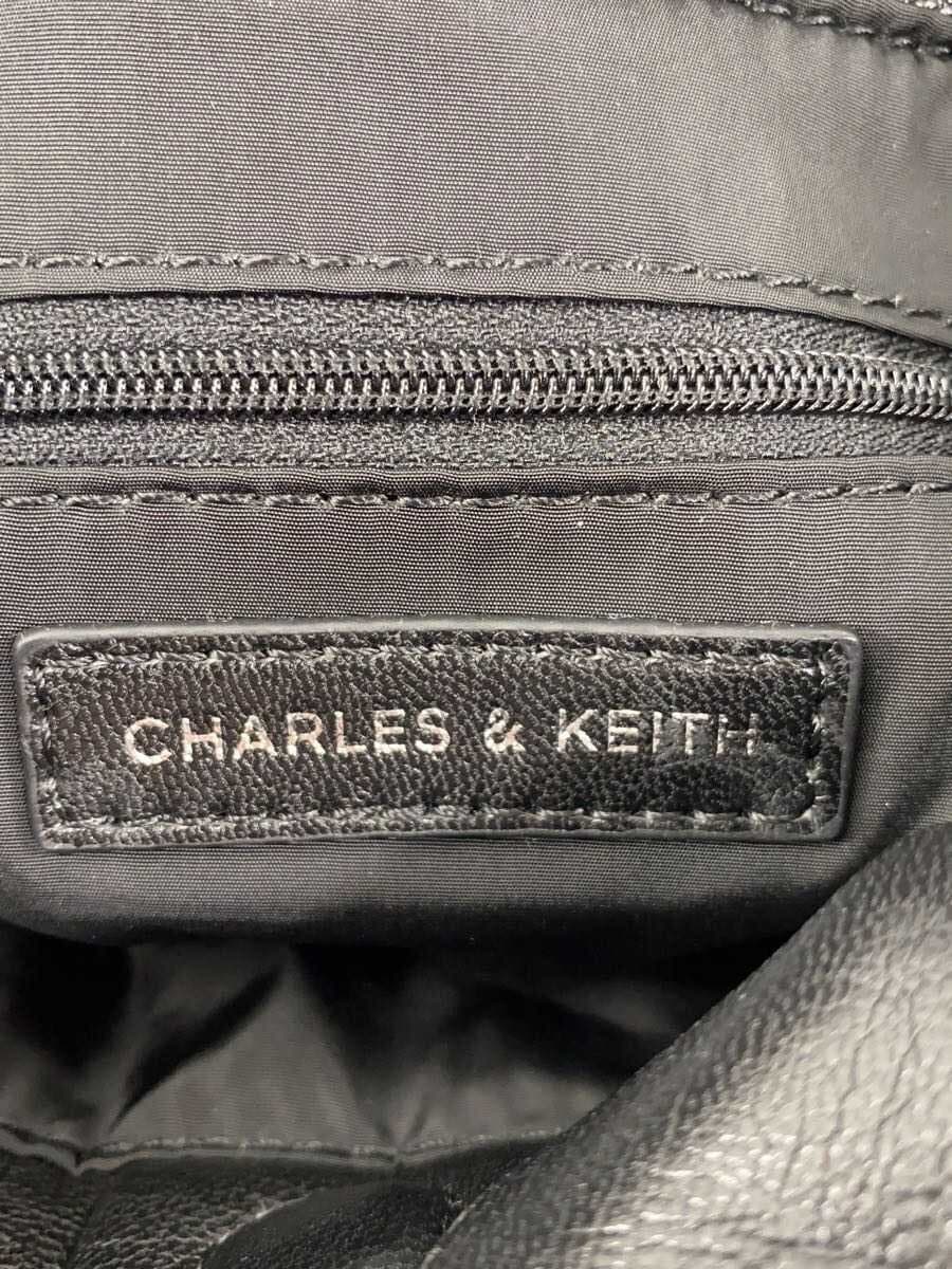 CHARLES&KEITH handbag leather black plain 5