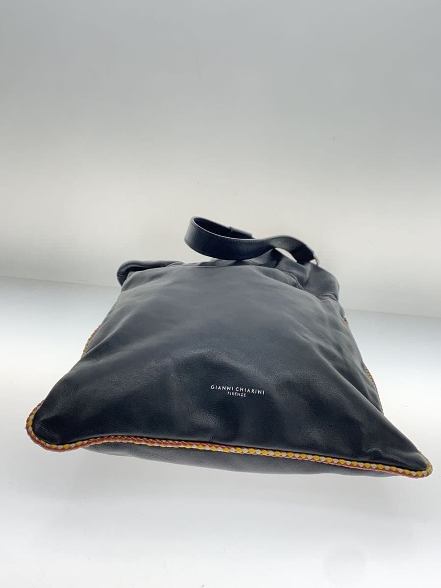 GIANNI CHIARINI Shoulder Bag Leather BLK Solid 4