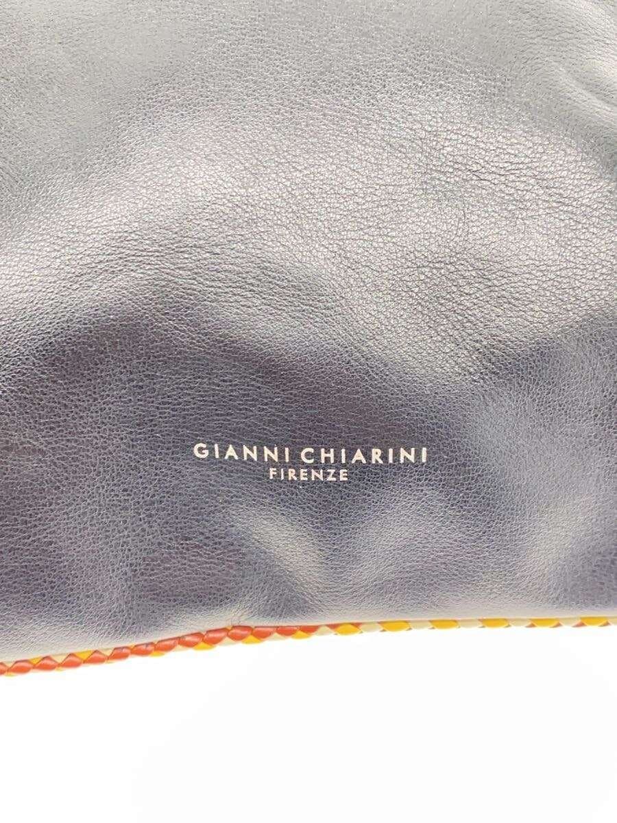 GIANNI CHIARINI Shoulder Bag Leather BLK Solid 5