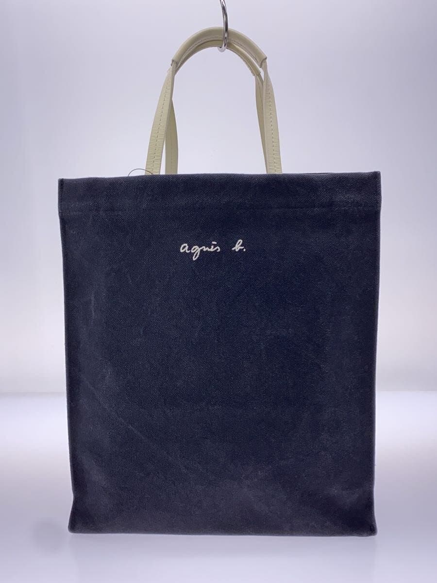 agnes b. Tote Bag Canvas BLK 3