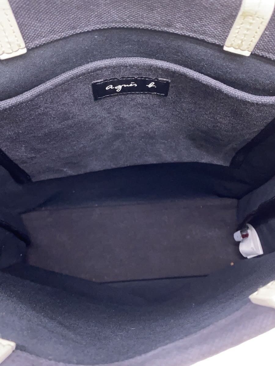 agnes b. Tote Bag Canvas BLK 6