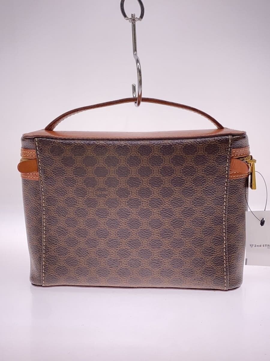 CELINE Macadam Vanity Bag Handbag PVC BRW 3
