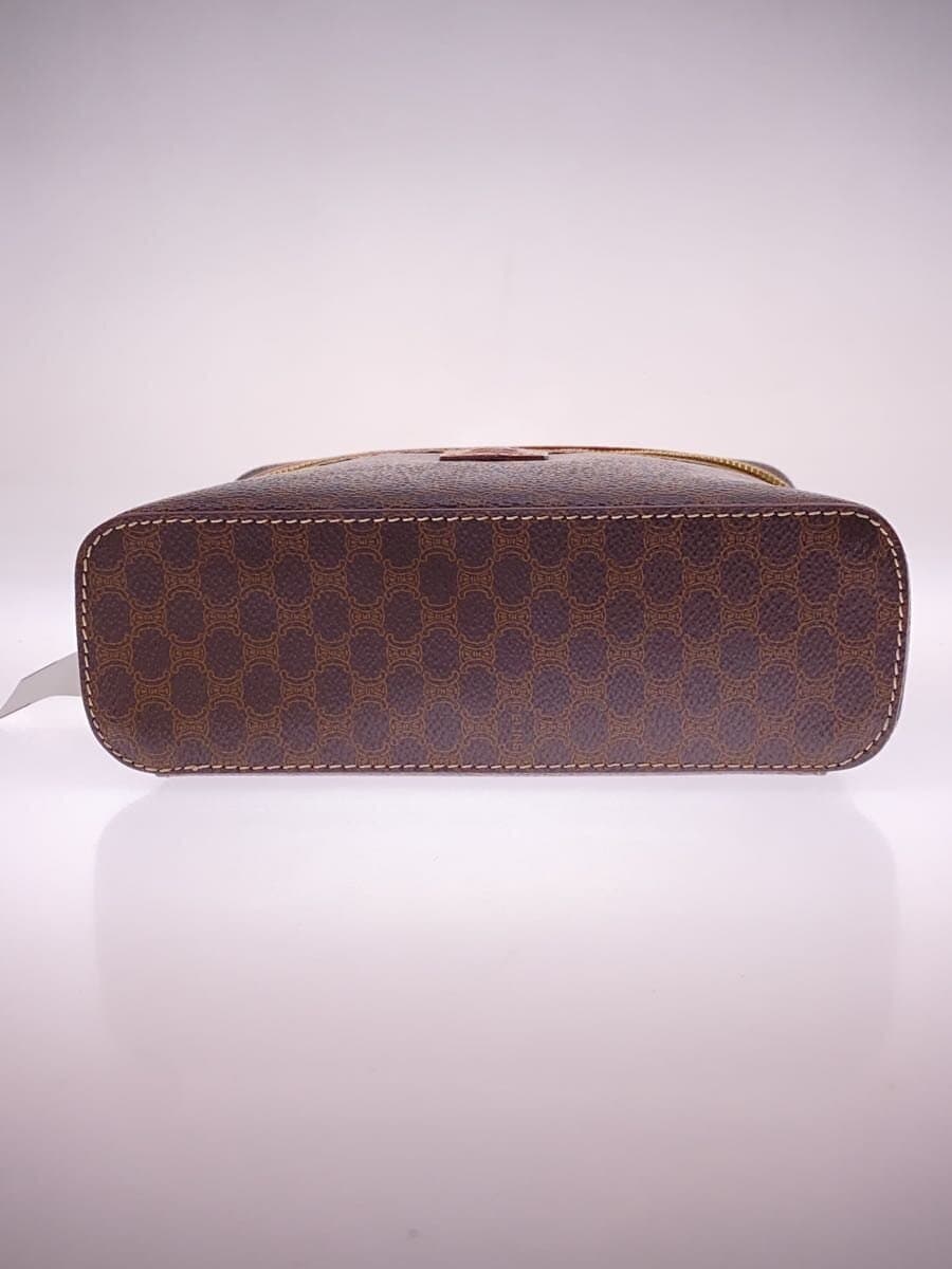 CELINE Macadam Vanity Bag Handbag PVC BRW 4