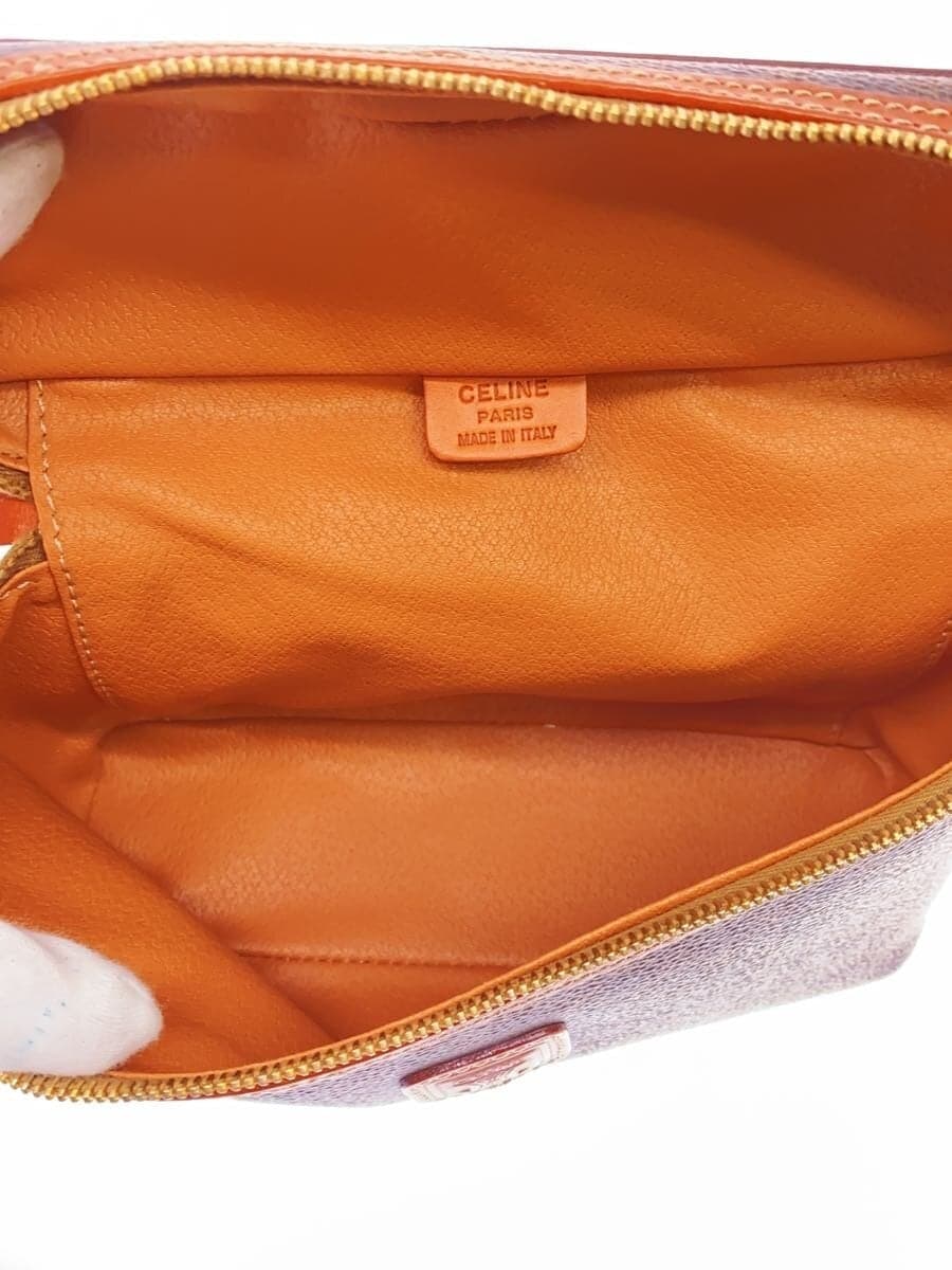 CELINE Macadam Vanity Bag Handbag PVC BRW 6