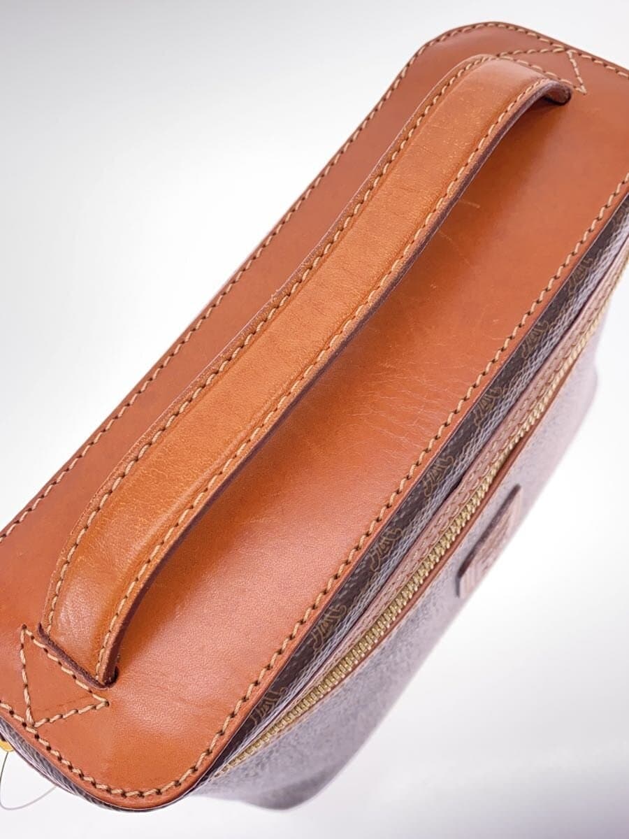 CELINE Macadam Vanity Bag Handbag PVC BRW 7