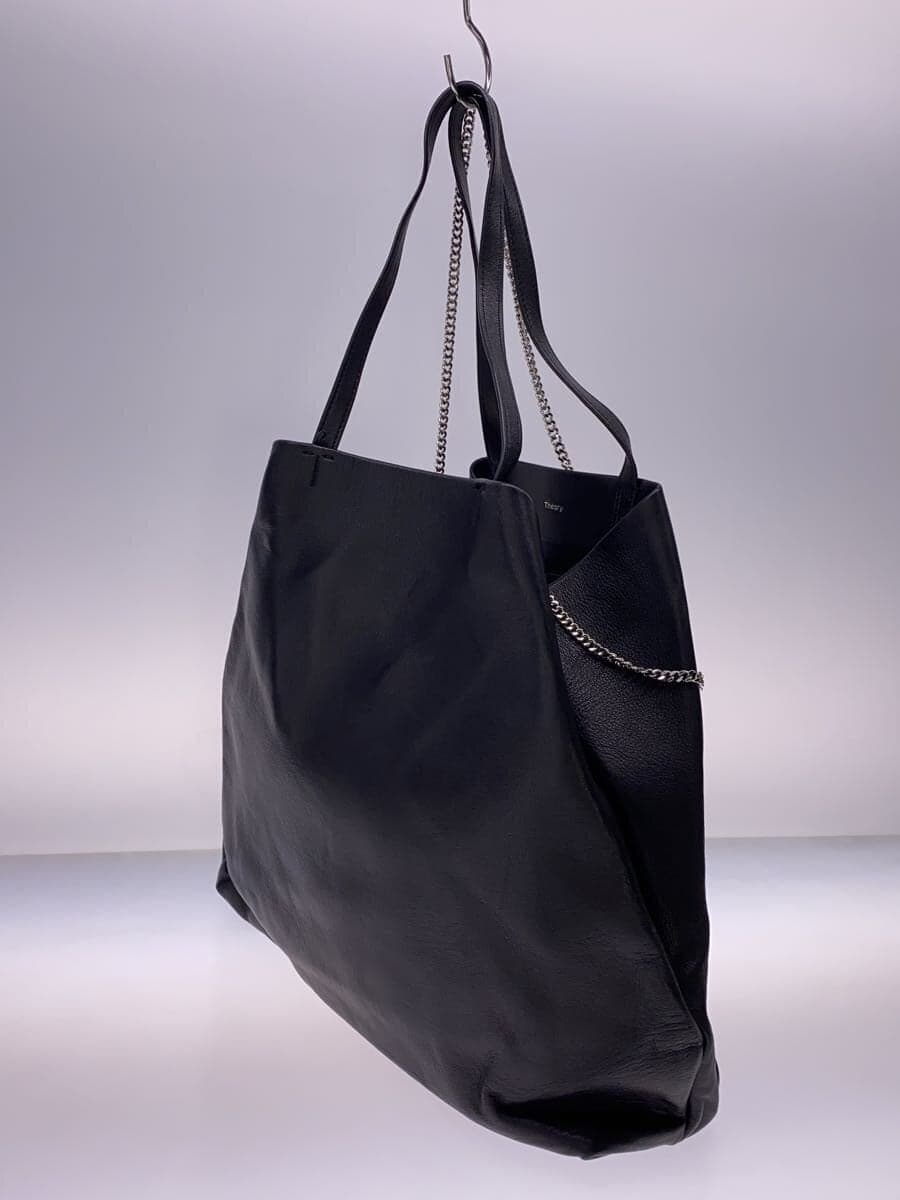 theory Soft Nappa Simple Tote Tote Bag Leather BLK Solid 2