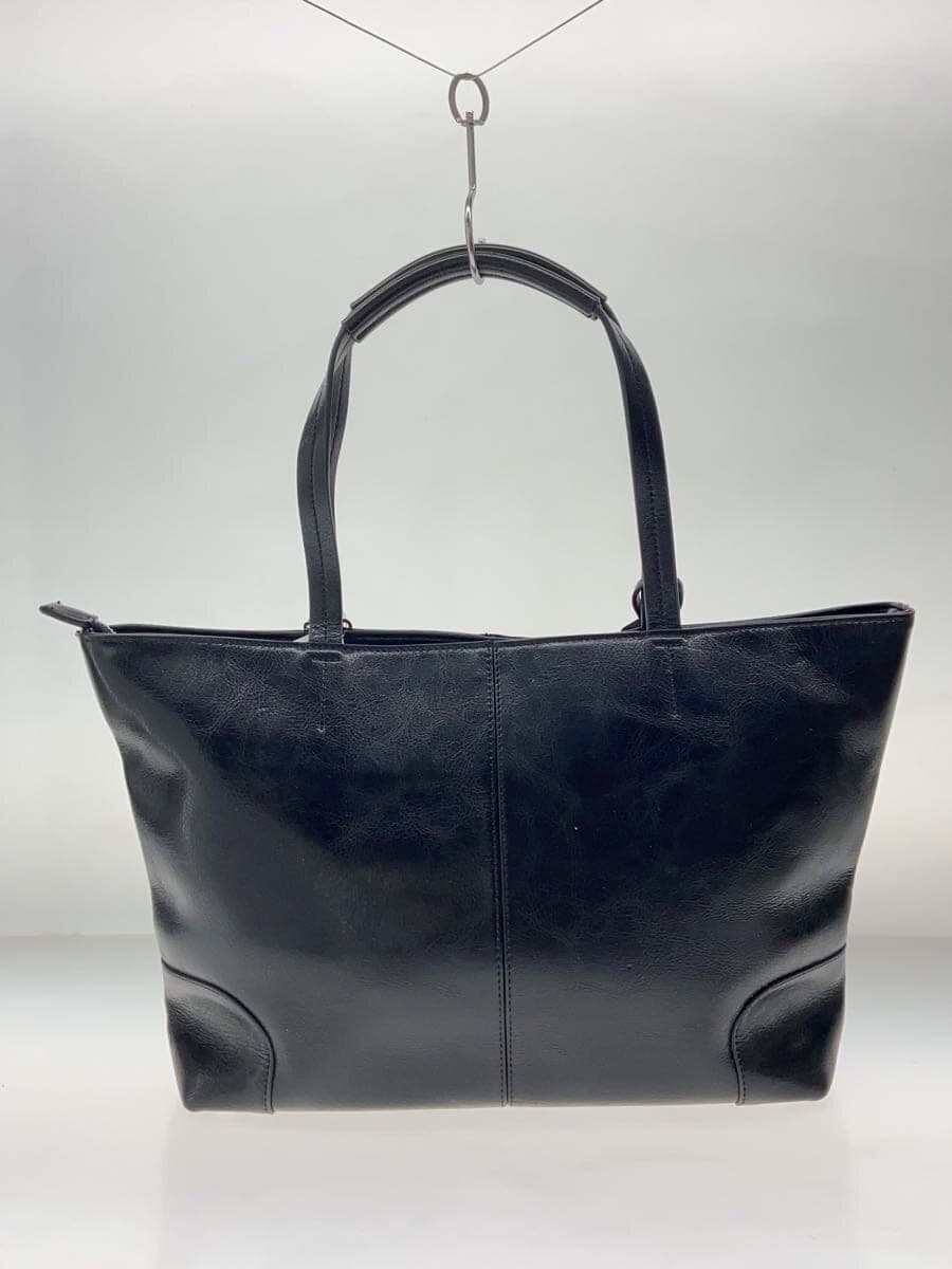 RE Gi STA Tote Bag Leather BLK Solid 3