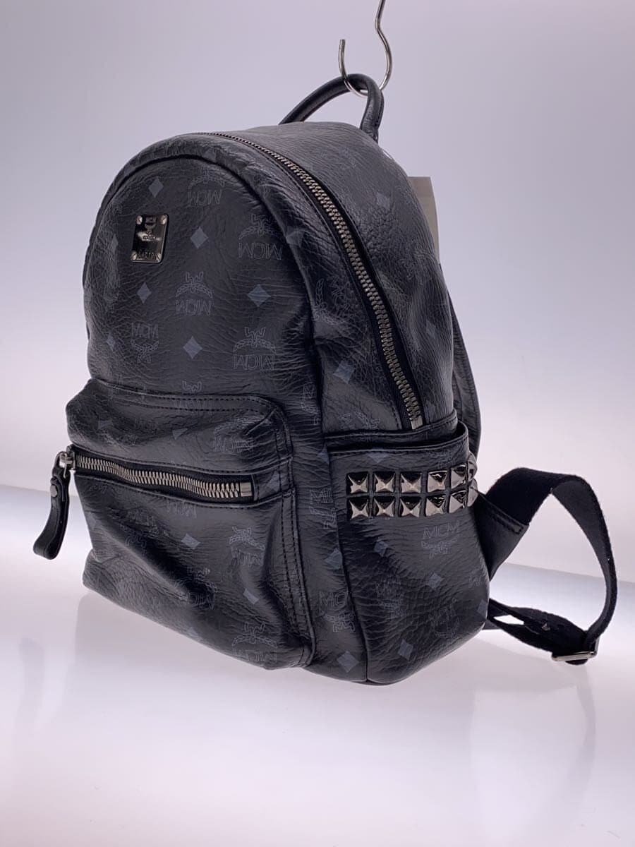 MCM Stark Side Studs Visetos Backpack PVC BLK 2