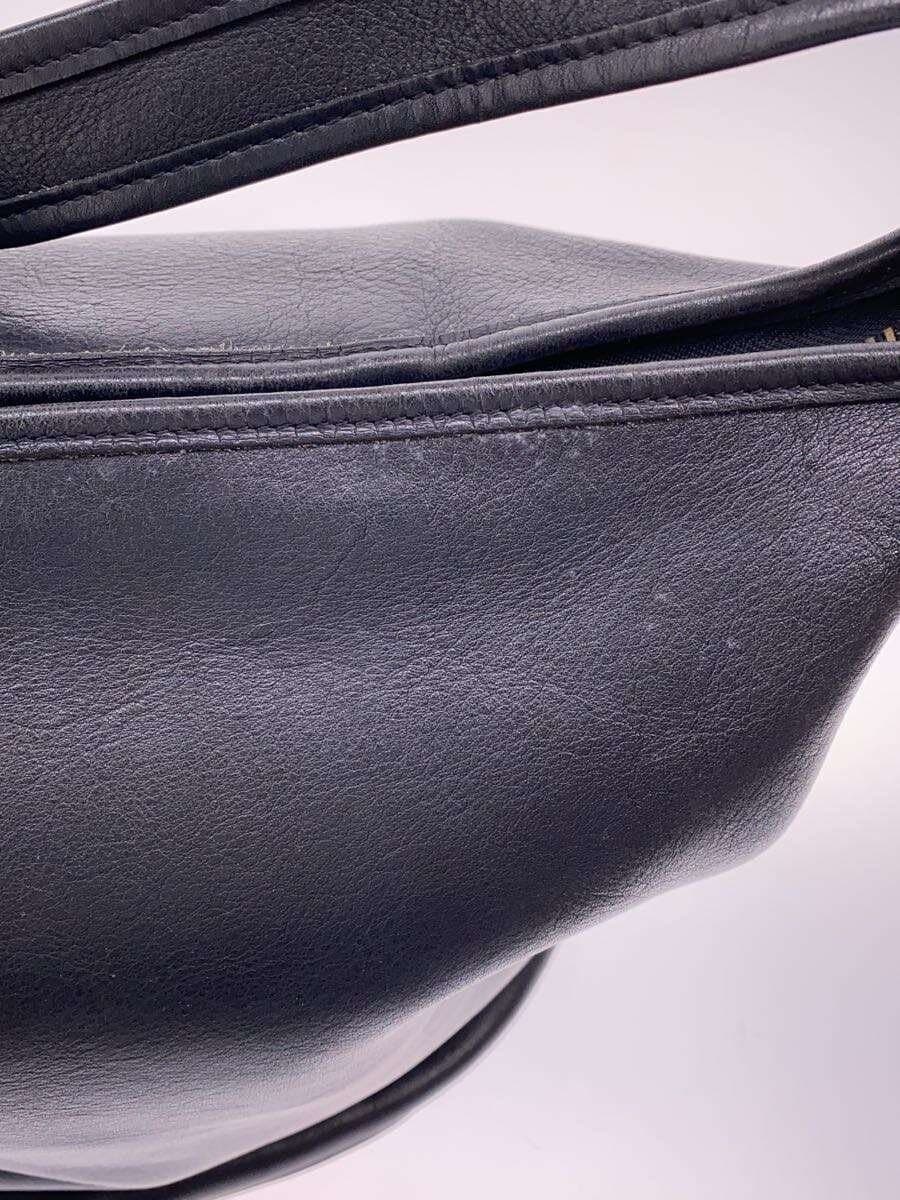 COACH Shoulder Bag Leather BLK Solid 9085 7