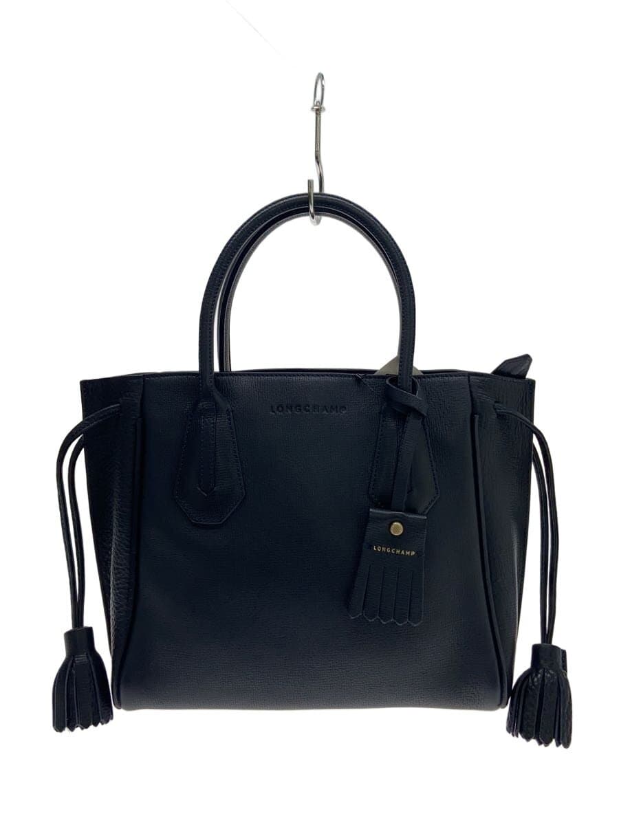 LONGCHAMP Handbag Leather NVY Solid 1294843606