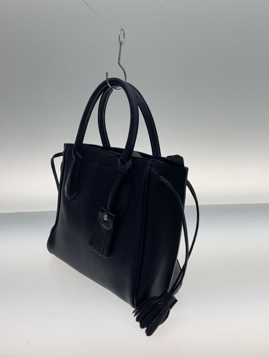 LONGCHAMP Handbag Leather NVY Solid 1294843606 2