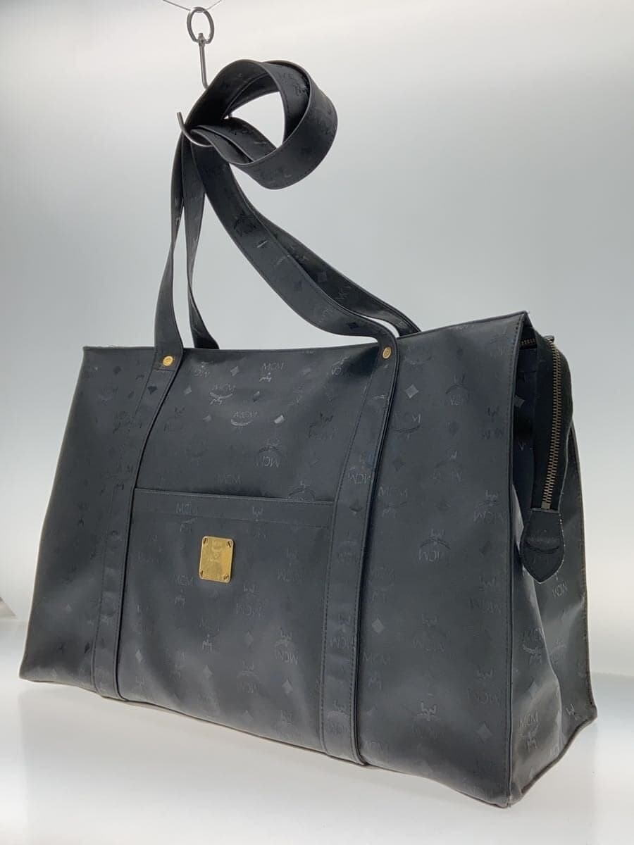 MCM Tote Bag Nylon BLK All Over Pattern 2