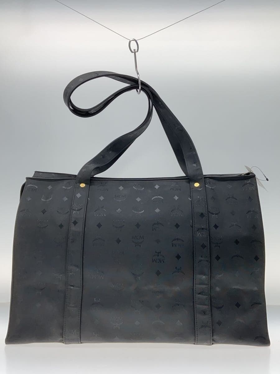 MCM Tote Bag Nylon BLK All Over Pattern 3