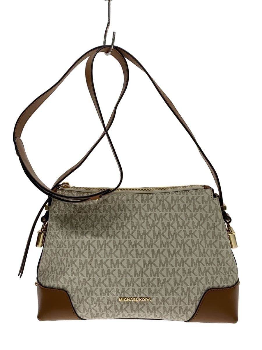 MICHAEL KORS shoulder bag -- BEG monogram 30H8GCBM2B