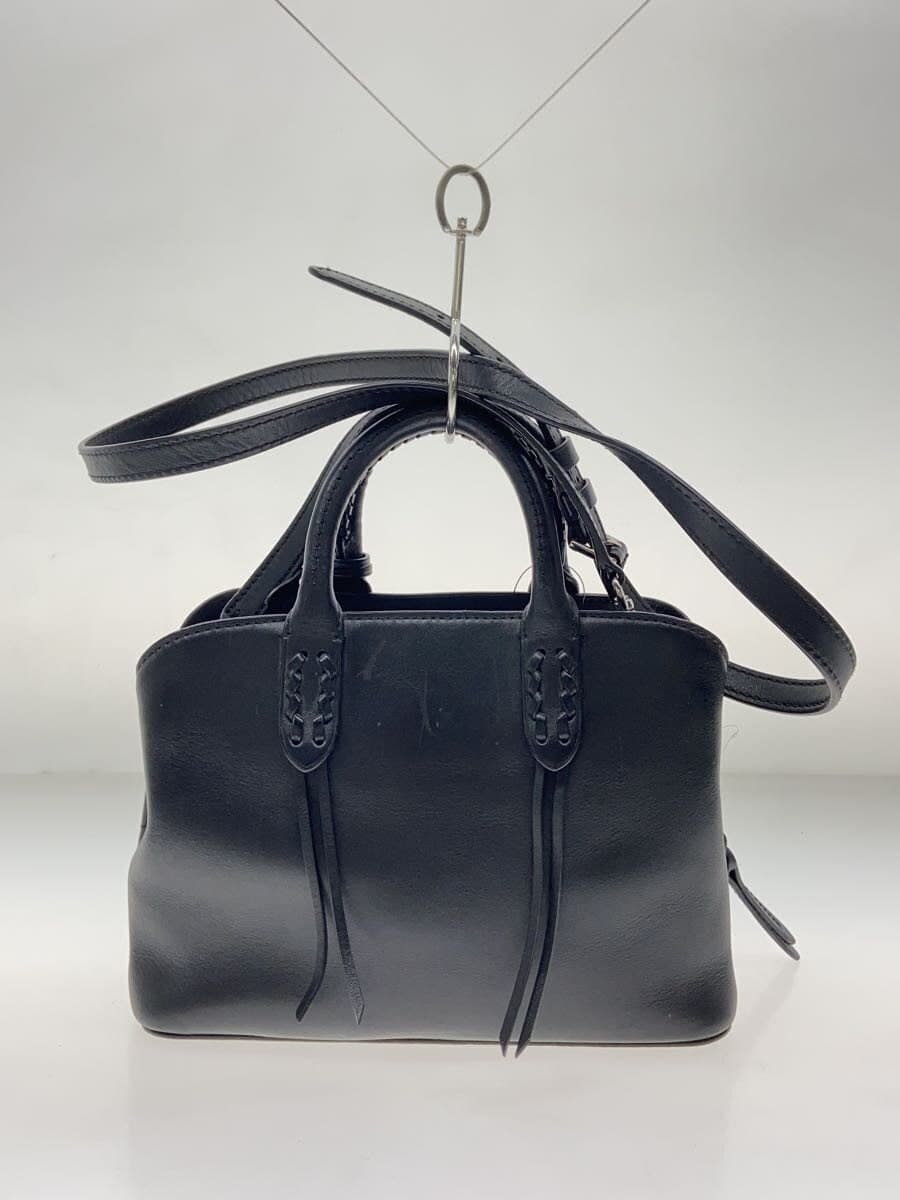 POLO RALPH LAUREN 2-Way Handbag Leather Black 3