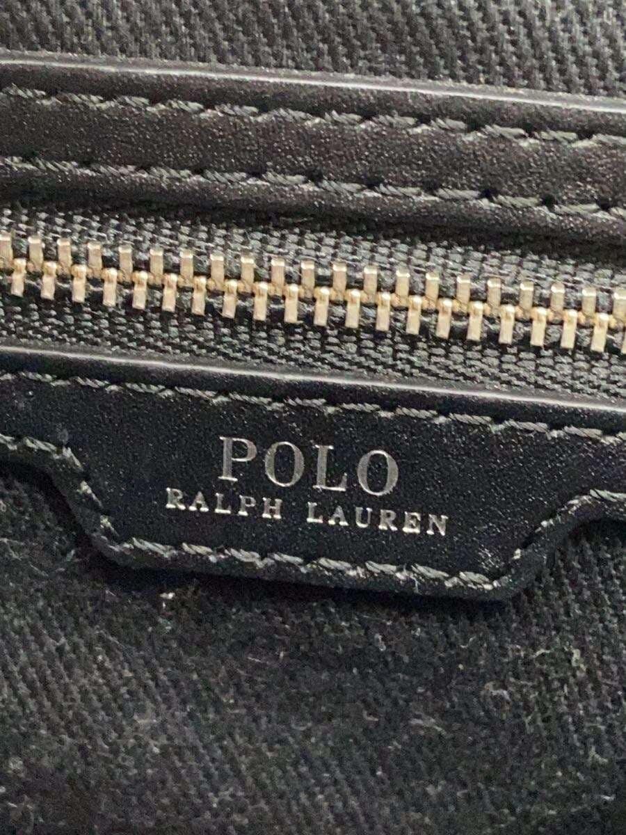 POLO RALPH LAUREN 2-Way Handbag Leather Black 5