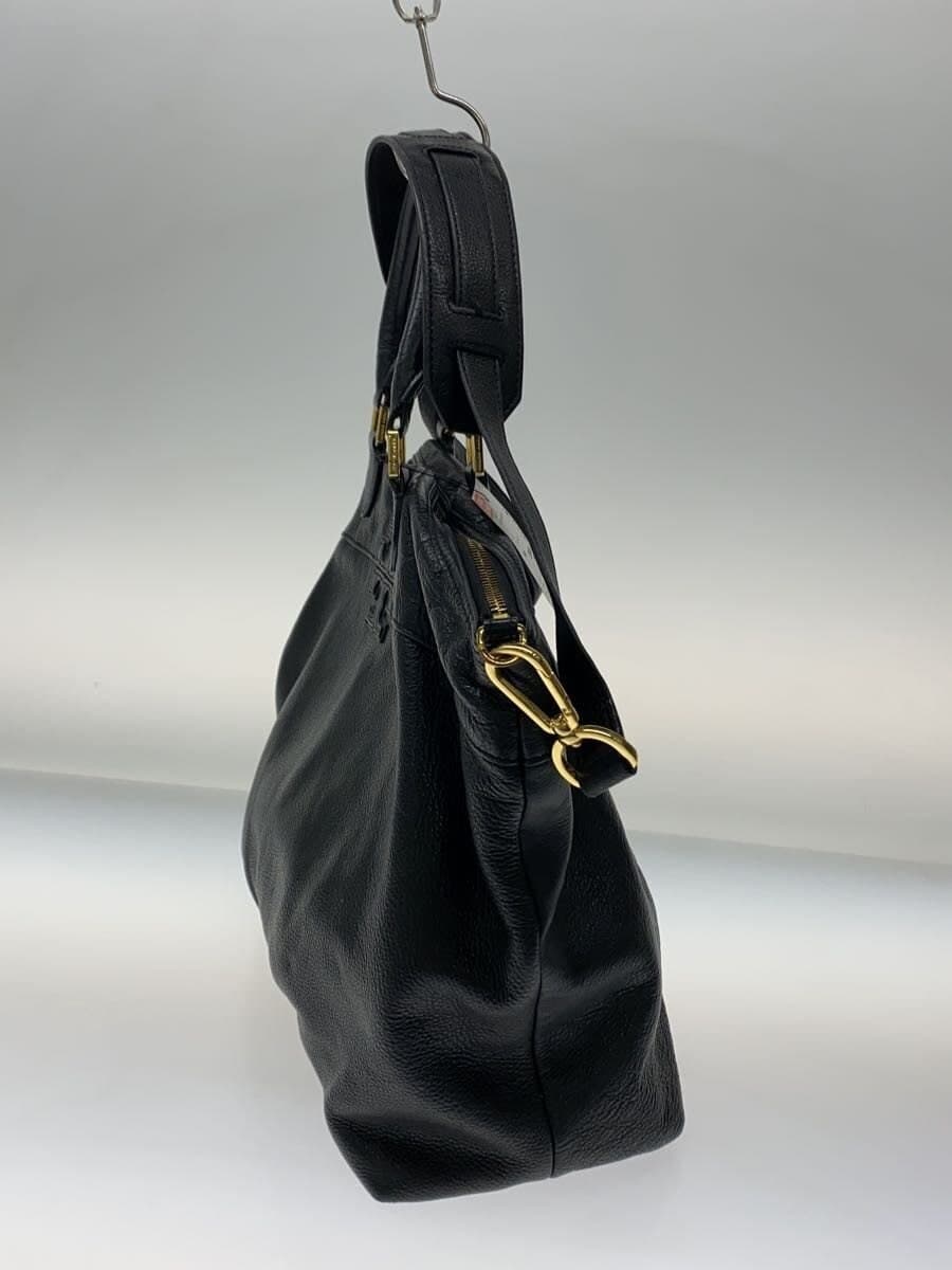 TORY BURCH 2WAY Shoulder Bag Leather BLK Solid Color 2