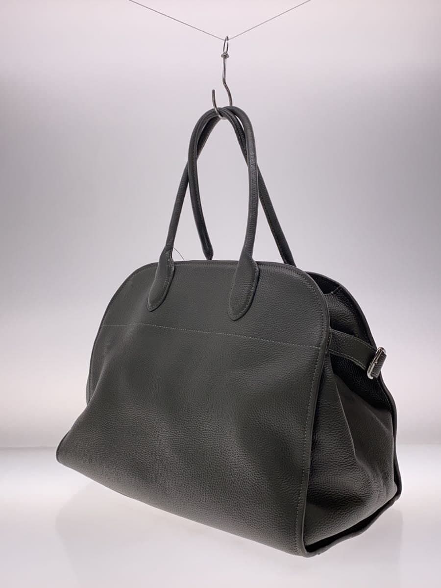 JISTORY Handbag Leather Gray Solid Color 2