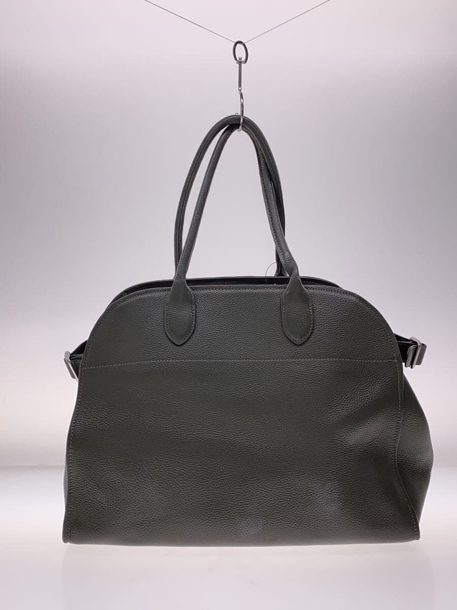 JISTORY Handbag Leather Gray Solid Color 3