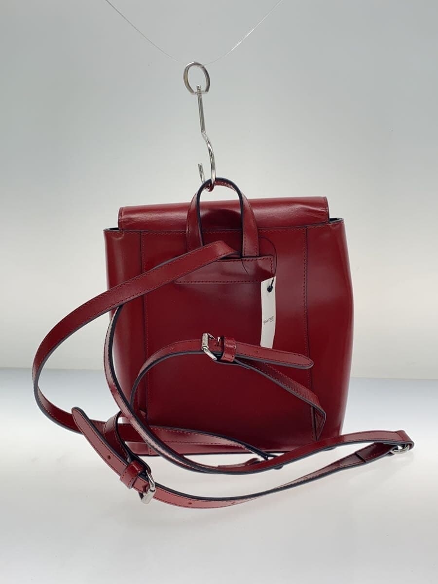 Vivienne Westwood SIMPLE TINY ORB Backpack Leather RED Plain 3