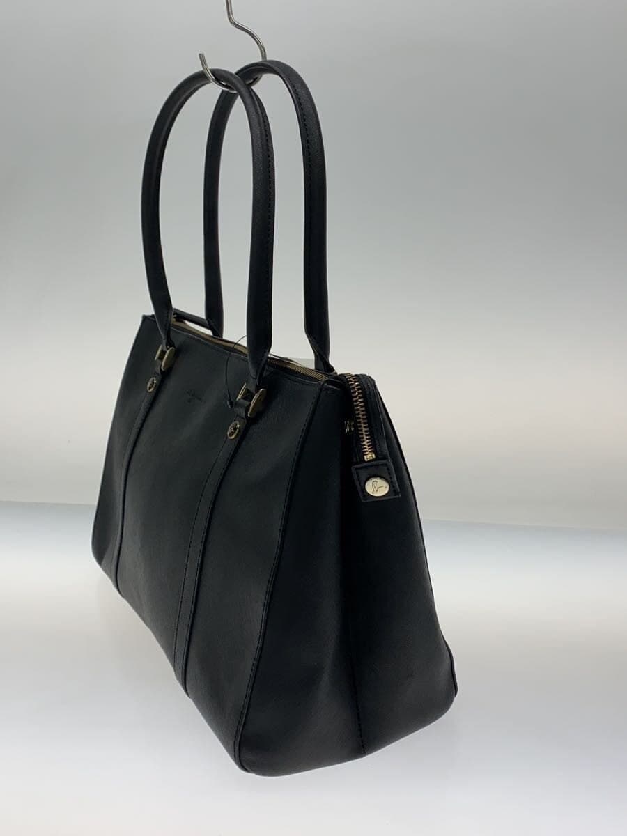 agnes b. bag cowhide BLK plain 2