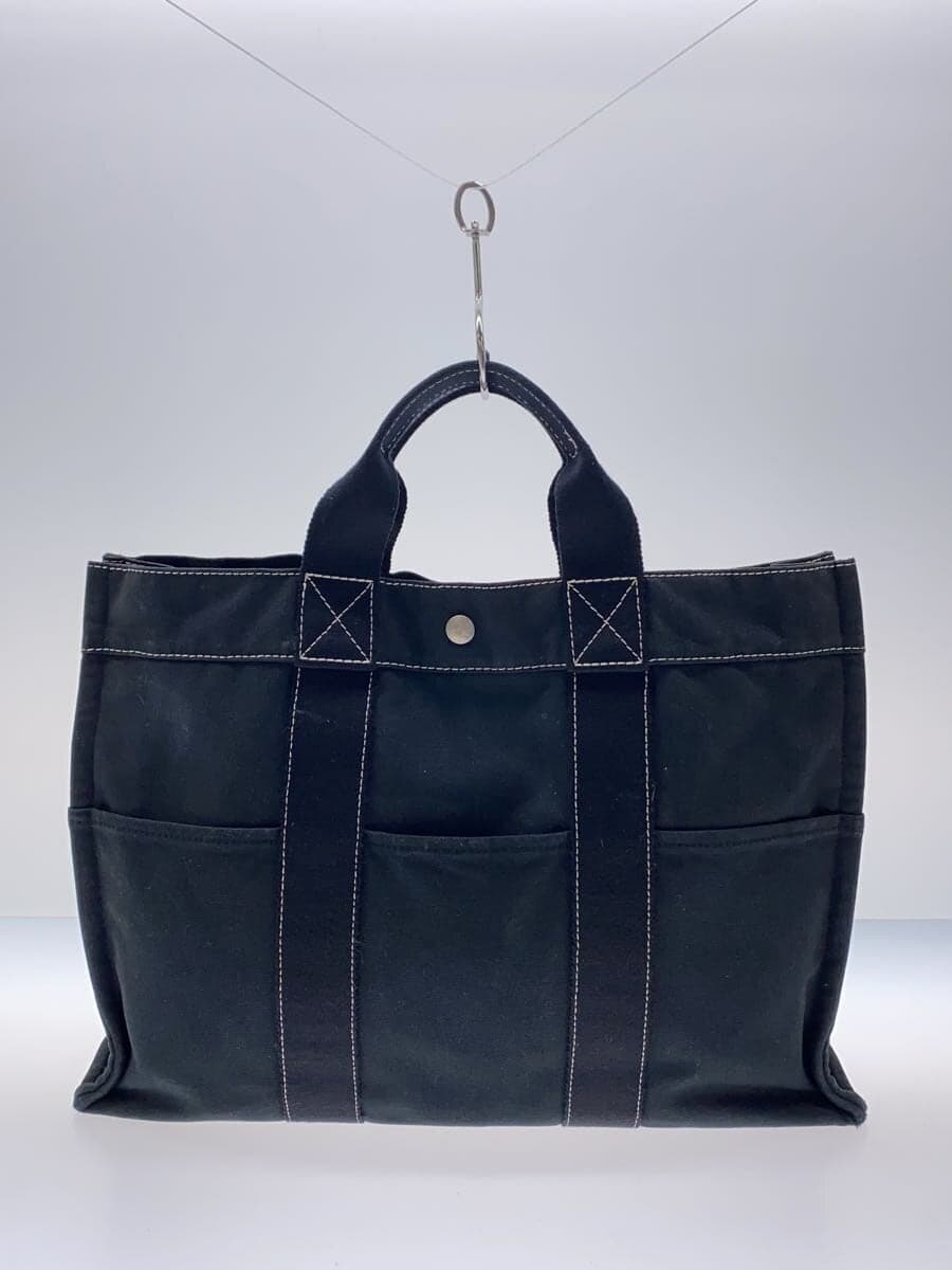 HERMES Tote Bag Canvas BLK 3