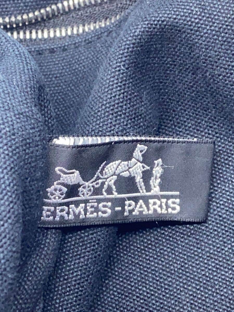 HERMES Tote Bag Canvas BLK 5