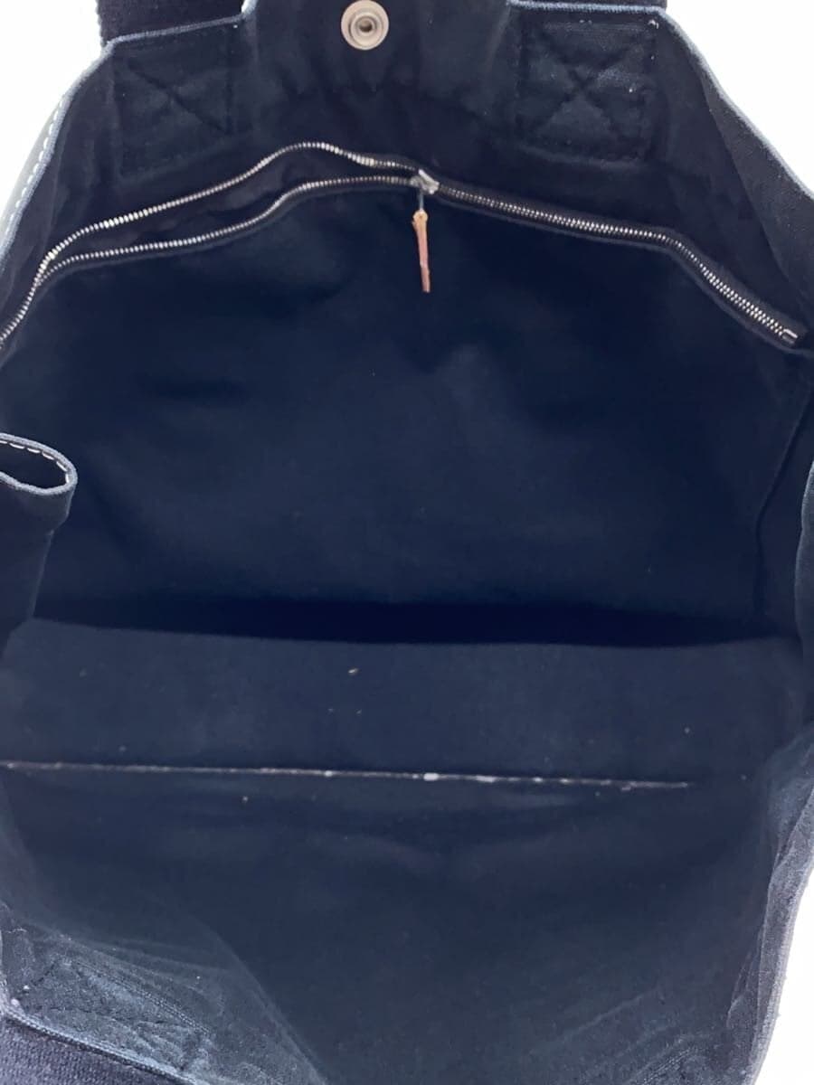 HERMES Tote Bag Canvas BLK 6