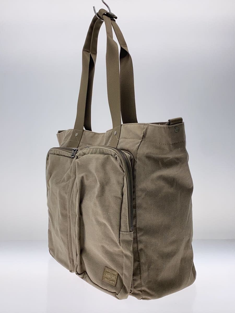 PORTER Helmet Bag 2-Way Tote Bag Canvas KHK Solid 2