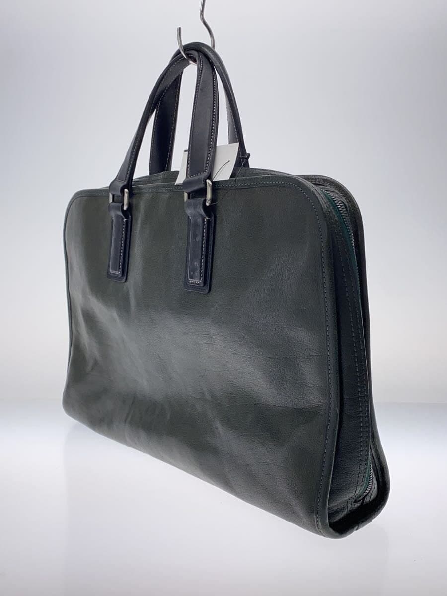 Tsuchiya Kaban Briefcase Leather GRN Solid 2