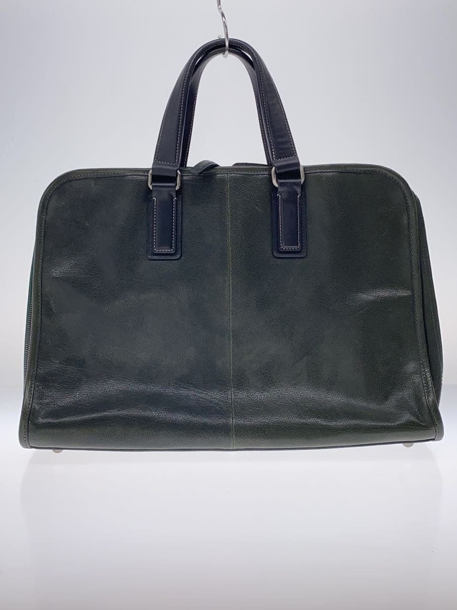 Tsuchiya Kaban Briefcase Leather GRN Solid 3