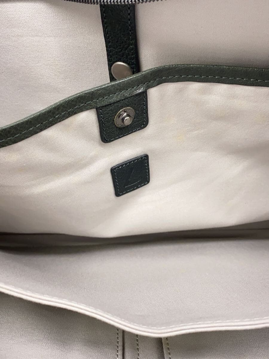 Tsuchiya Kaban Briefcase Leather GRN Solid 6