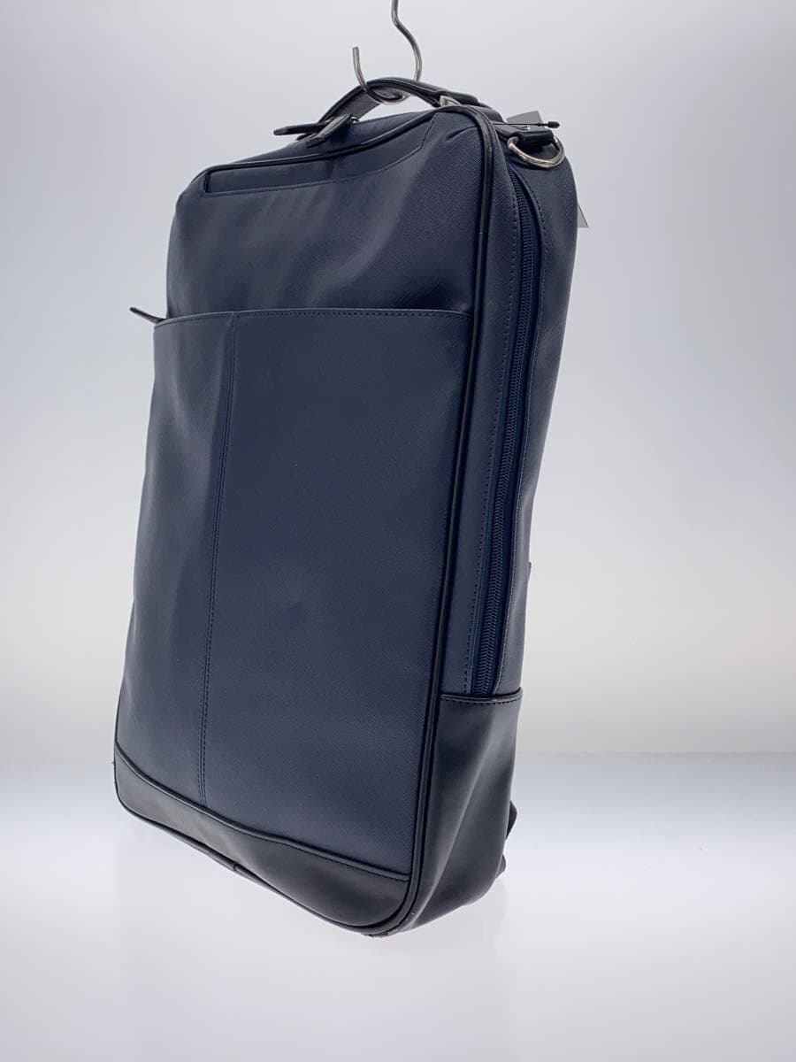 VISARUNO Backpack Leather NVY Solid 2