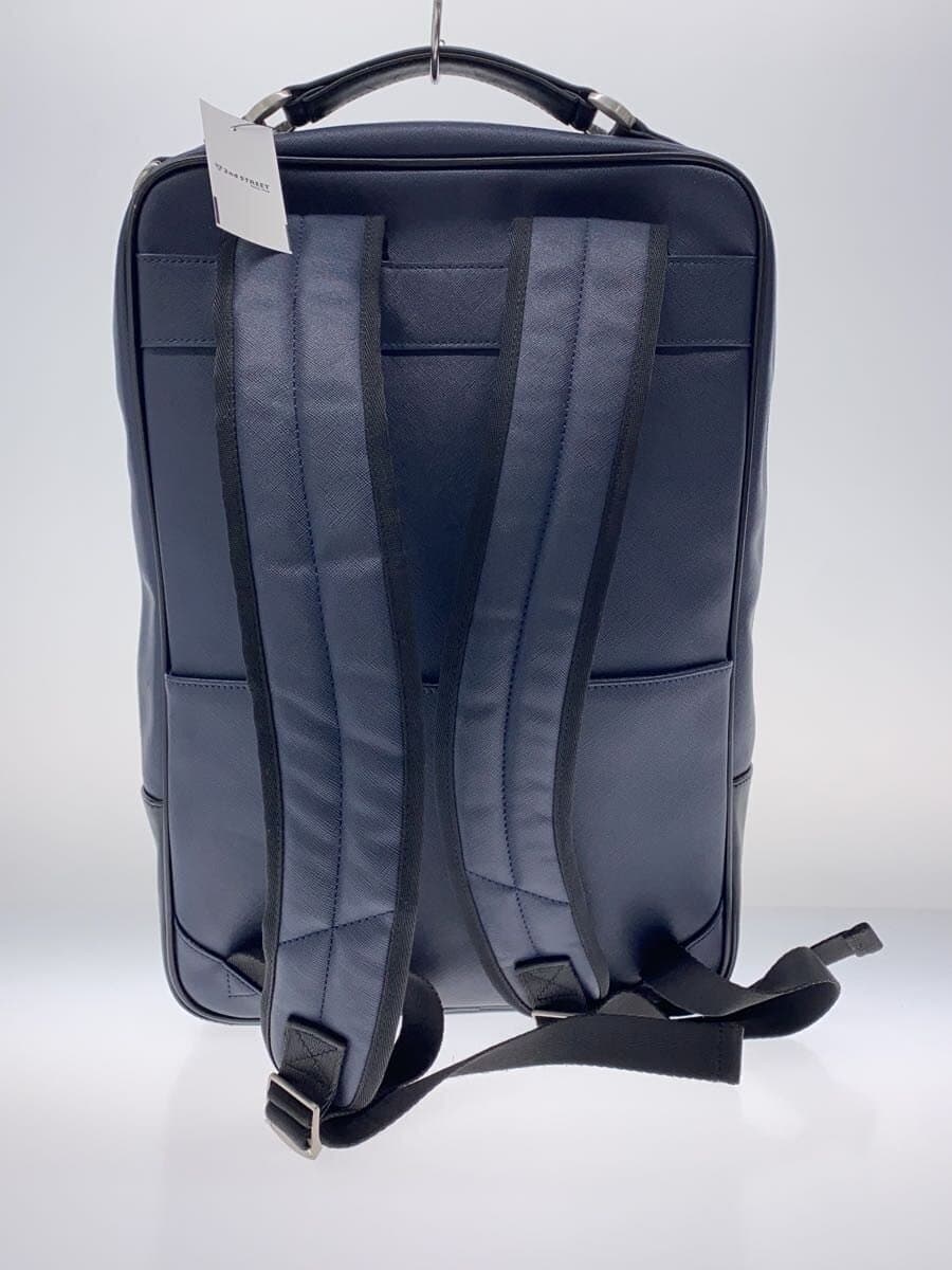 VISARUNO Backpack Leather NVY Solid 3