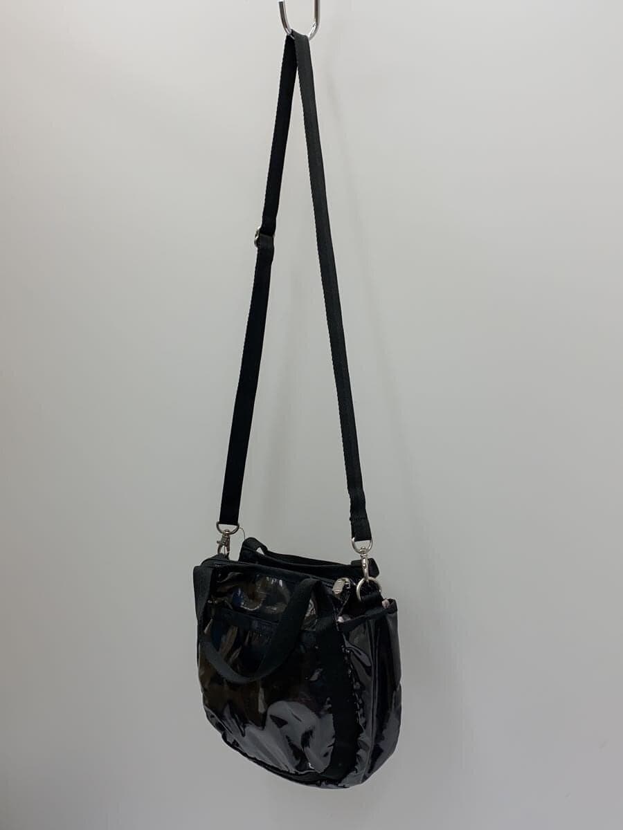 LESPORTSAC Shoulder Bag Patent Leather BLK 2