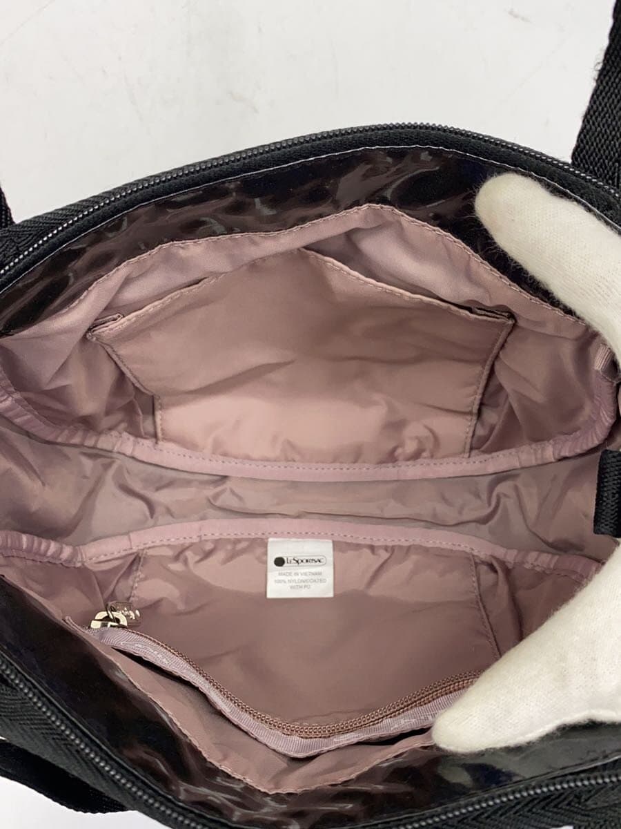 LESPORTSAC Shoulder Bag Patent Leather BLK 6