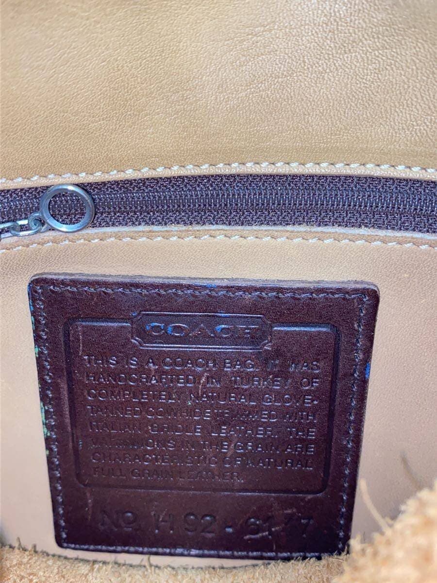 COACH Shoulder Bag Leather CML Solid 5