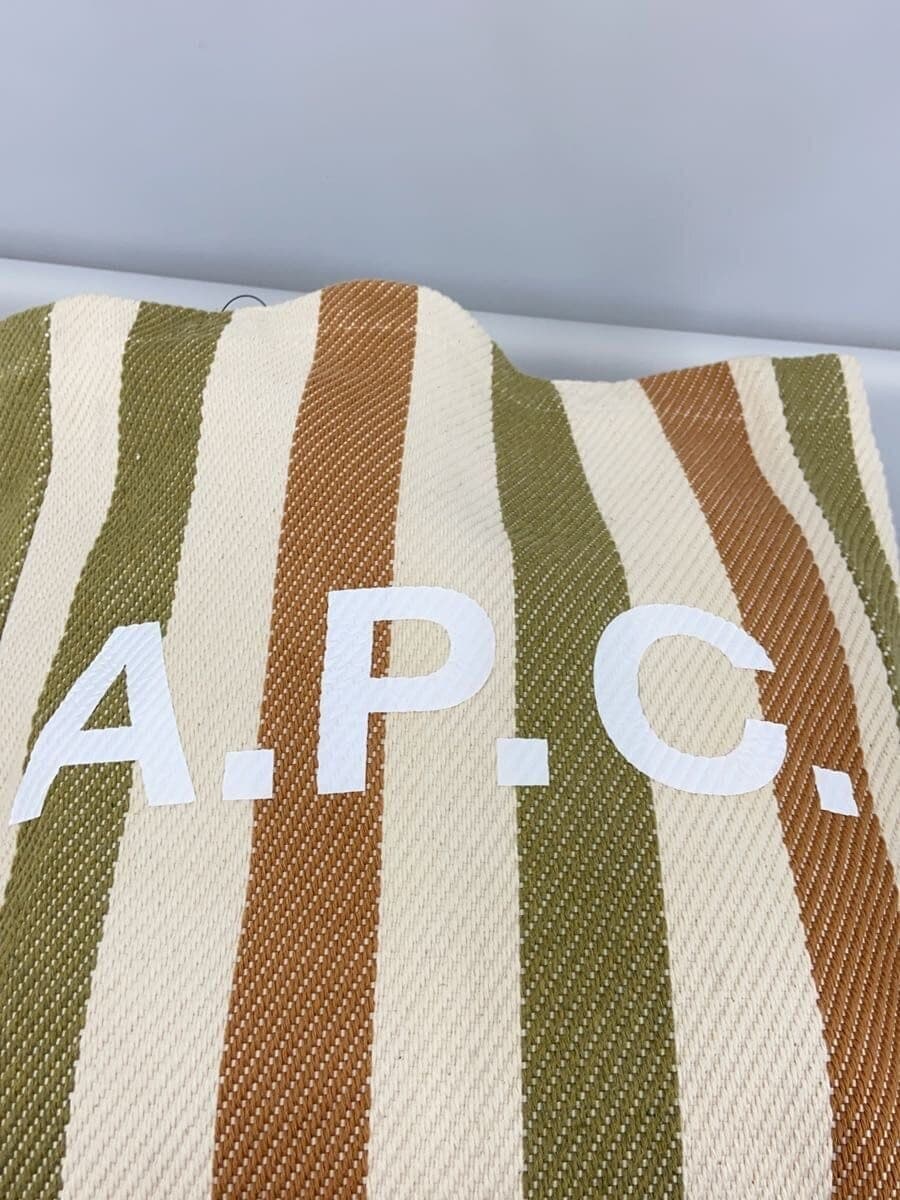 A.P.C. Tote Bag Cotton Multicolor Stripe 5