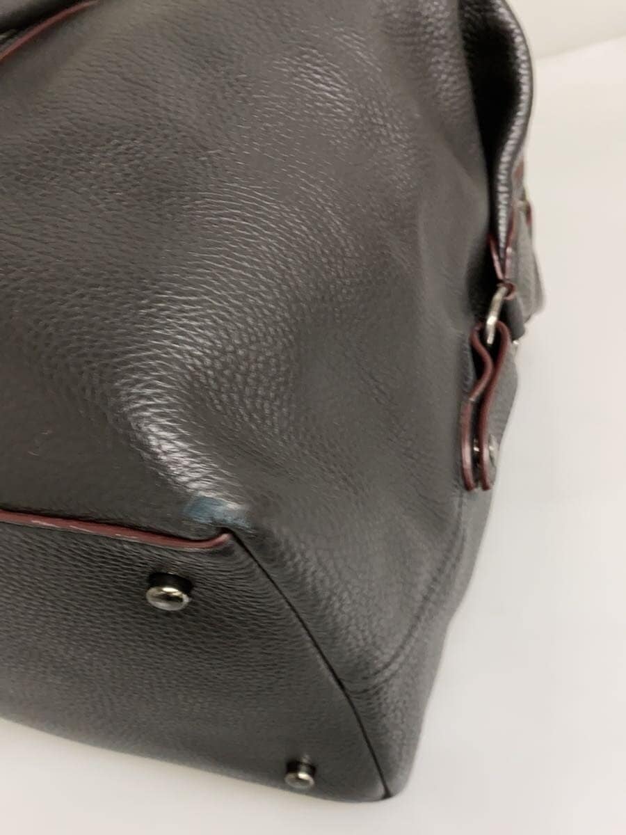 COACH Boston Bag Leather BLK Solid 7