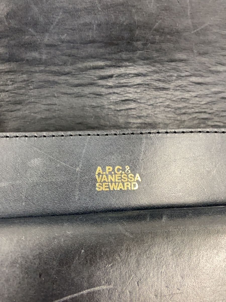 A.P.C. shoulder bag leather black plain 5