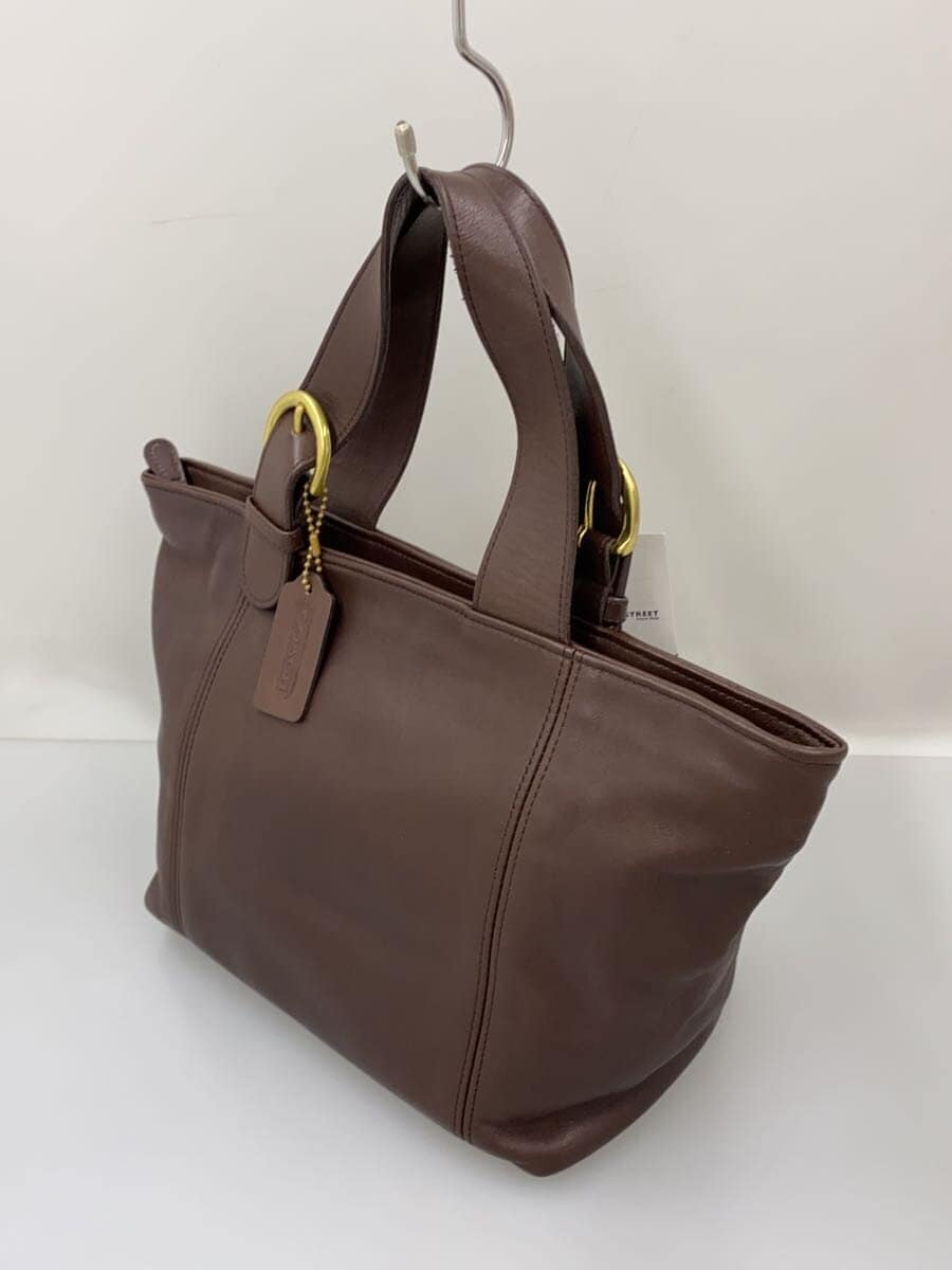 COACH tote bag leather BRW plain 4133 2